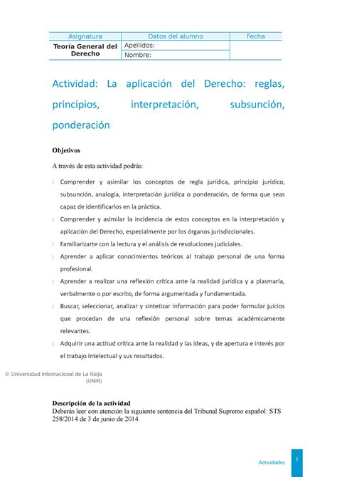 La Aplicaci N Del Derecho Reglas Principios Interpretaci N