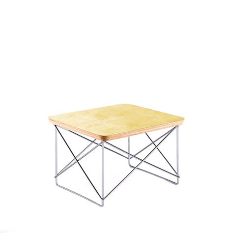 Occasional Table Ltr Gold Leaf Base Chromed Vitra By Charles Ray