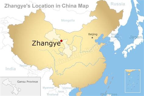 Zhangye Maps, Maps of Zhangye's Tourist Attractions