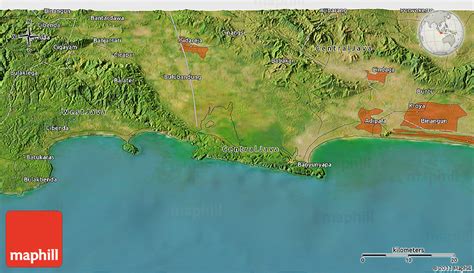 Satellite 3D Map of Cilacap