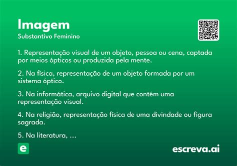 O Que Significa Imagem - Imagem - Significado e Sinônimo - escreva.ai