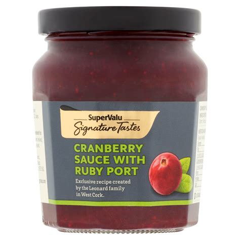 SuperValu Signature Tastes Cranberry Sauce With Ruby Port 240 G