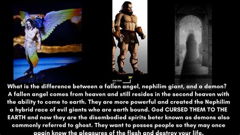 What is the difference? Fallen Angels, Nephilim Giants, and Demons