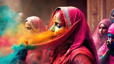 Premium Photo | Festival of Indian people culture with vibrant colorful ...