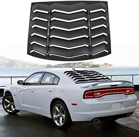 Le Jx Matte Black Rear Window Louver Cover Lambo Style