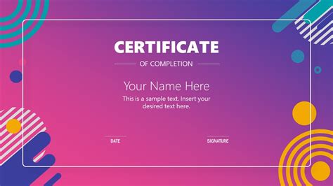 Award Certificate Template Powerpoint - Sarseh.com