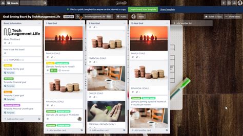 Goal Setting Trello Board Now Available Techmanagementlife