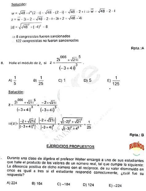 PRE SAN MARCOS ALGEBRA SEMANA 4 2019 II SOLUCIONARIO DECO ADMISIÓN A LA