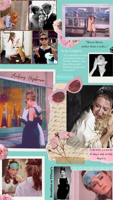 Breakfast At Tiffany S Collage Audrey Hepburn Wallpaper Breakfast