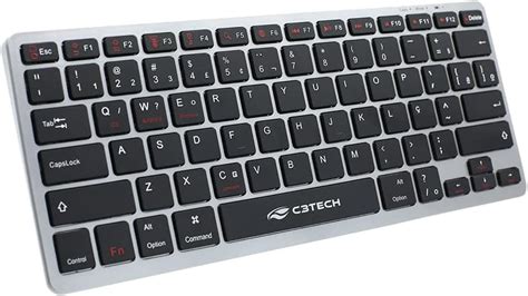 C3Tech K BT50BK Teclado Bluetooth Recarregável sem fio compacto