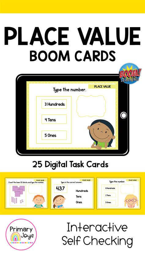 Place Value Boom Cards Distance Learning Place Values Digital Task