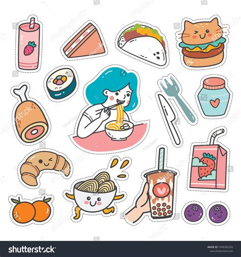 60267 Snacks Sticker Images Stock Photos And Vectors Shutterstock