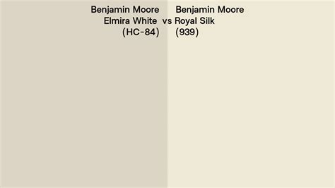 Benjamin Moore Elmira White Vs Royal Silk Side By Side Comparison