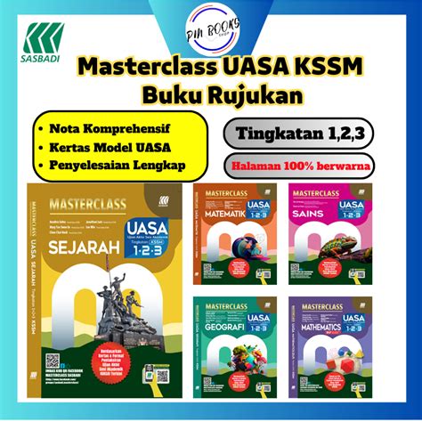 Pmbook Sasbadi Masterclass Uasa Kssm Tingkatan Buku Rujukan