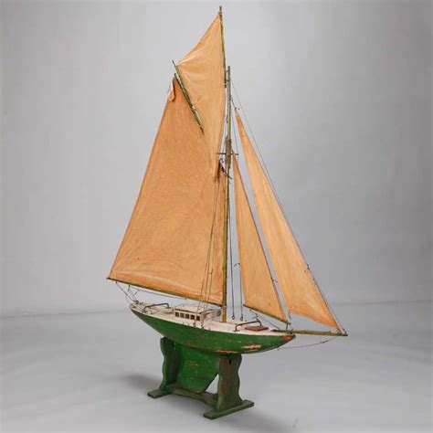 Monumental English Pond Boat with Four Sails | Boat, Model sailboat, Classic sailing