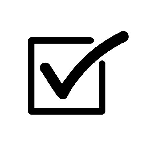 Check Box Silhouette Icon Check Mark Tick Vector Vector