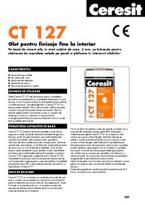 Ceresit CT 127 Glet Pentru Finisaje Fine La Interior Proidea