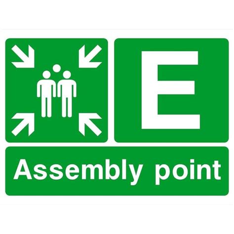 Assembly Point E Sign Emergency And Exit Signs The Sign Shed Text