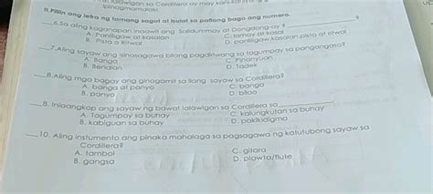 Iipiliin Ang Letra Ng Tamang Sagot At Isulat Studyx