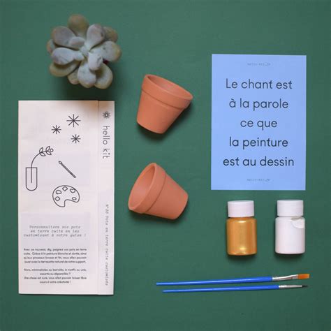 Box DIY N33 Customiser Des Pots En Terre Cuite Hello Kit