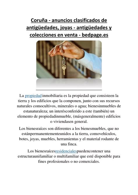 Ppt Coru A Anuncios Clasificados De Antig Edades Joyas