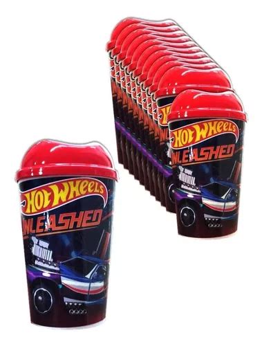 Vaso Pitillo Sorpresa Fiesta X Hot Wheels Calidad Superior Cuotas