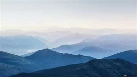 Foggy mountain 4K wallpaper download