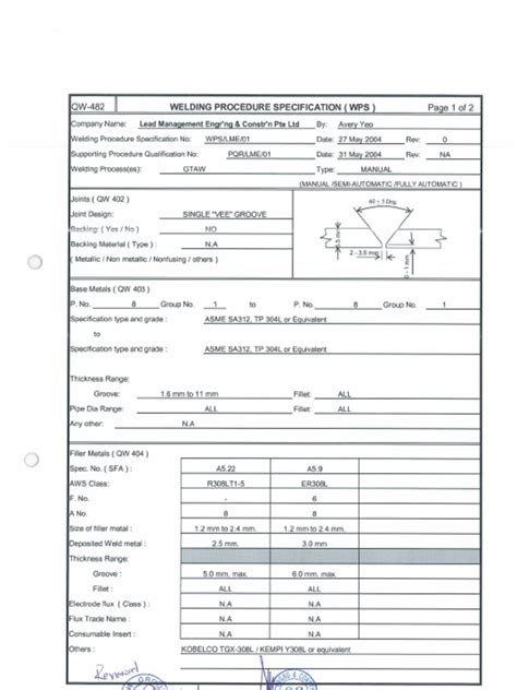 Welding Procedure For Stainless Steel Pdf