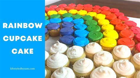 How To Make Rainbow Cupcake Cake Rainbow Pull Apart Cupcake Cake