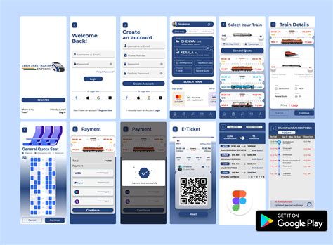 Train Ticket Booking App Ui Figma