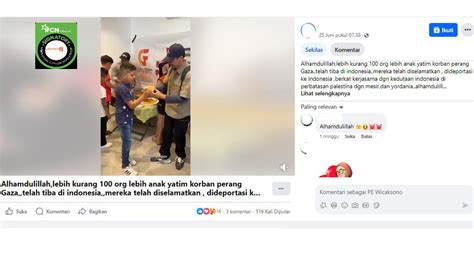 Cek Fakta Tidak Benar Dalam Video Ini Anak Yatim Korban Perang Gaza