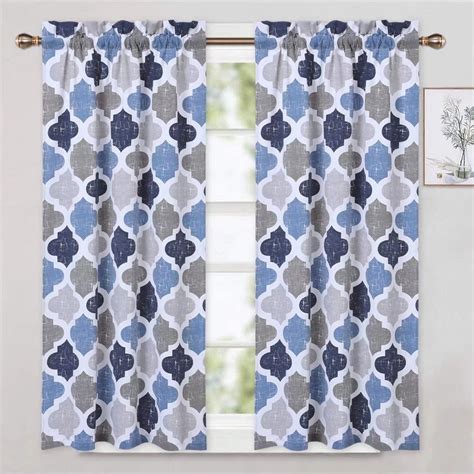 Haperlare Kitchen Curtains 28 W X 45 L Morocco Print Polyester Cotton