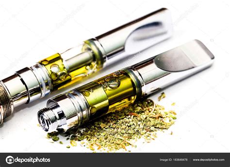 Vape Pen Vaping Marijuana Oil Cannabis Vaporizer Stock Photo by ...