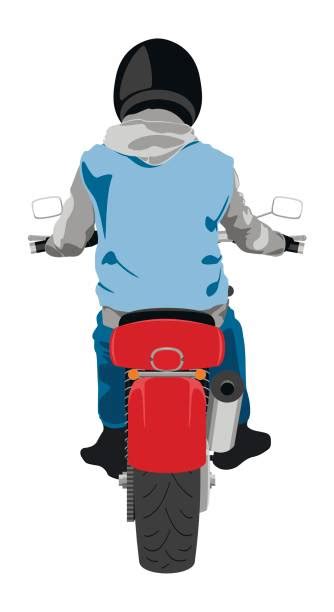 Motorcycle Back View Illustrations Royalty Free Vector Graphics And Clip