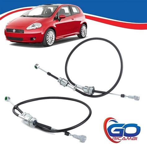 COPPIA CAVI CAVO LEVA CAMBIO COMANDO MARCE FIAT GRANDE PUNTO 1 3