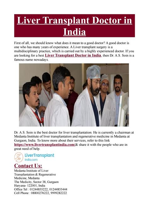 Liver Transplant Doctor In India By Liver Transplant India Issuu