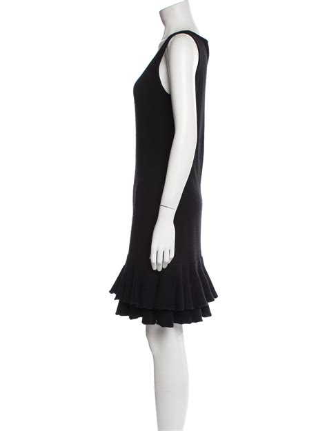 Alaïa Square Neckline Mini Dress Blue Dresses Clothing Al288003