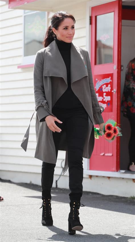 The Statement Boots Meghan Markles Winter Outfits Popsugar Fashion