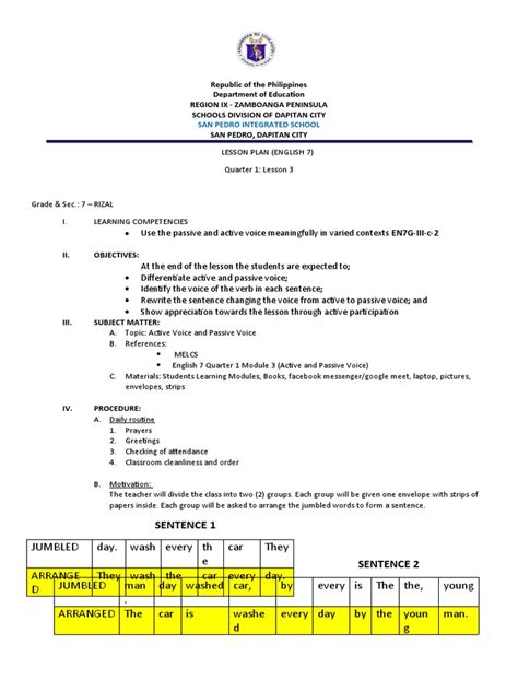 Republic Of The Philippines Department Of Education Region Ix Zamboanga Peninsula Schools