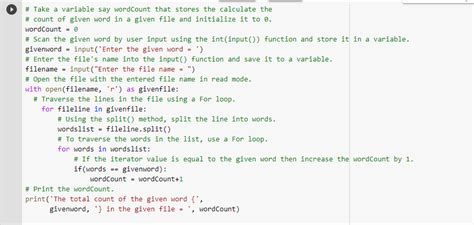 Python Program To Count The Occurrences Of A Word In A Text File Python Programs