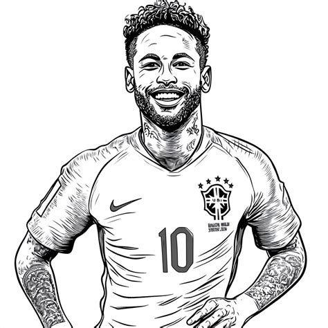 Imprimir Neymar Jr Para Colorir