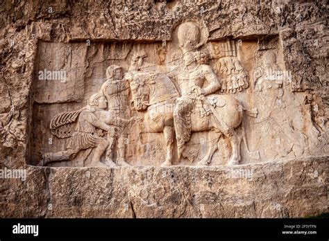 Relief Depicting The Triumph Of Persian King Shapur I Over The Roman