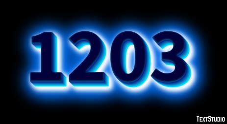 1203 Text Effect and Logo Design Number
