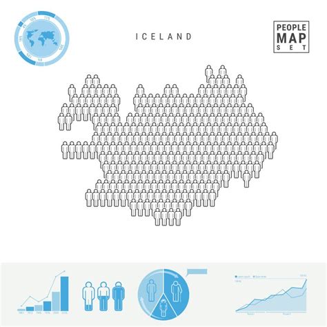 Mapa De Iconos De Islandia Silueta Vectorial Estilizada De Islandia