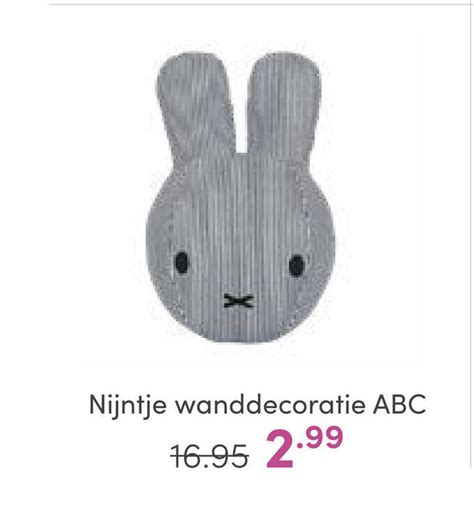 Nijntje Wanddecoratie ABC Aanbieding Bij Baby Tiener