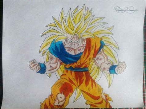 Drawing Goku SSJ3 Finished | DragonBallZ Amino