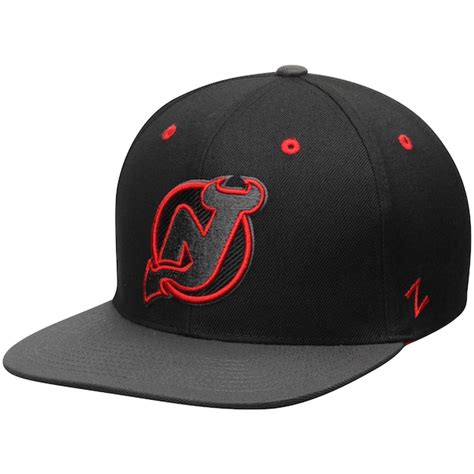 Men's New Jersey Devils Zephyr Black Z11 Blackout Adjustable Hat - Shop ...