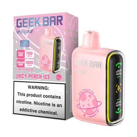 Geek Bar Pulse Disposable Juicy Peach Ice Klowdz Vapor Smokeshop