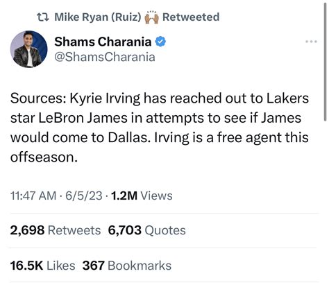 Kyrie Is Trying To Recruit Lebron To Dallas