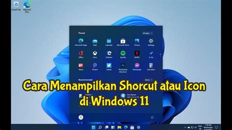 Cara Menampilkan Shortcut Atau Icon Di Desktop Windows 11 Youtube